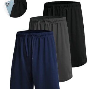 3 pcs Men's Comfy Drawstring Shorts